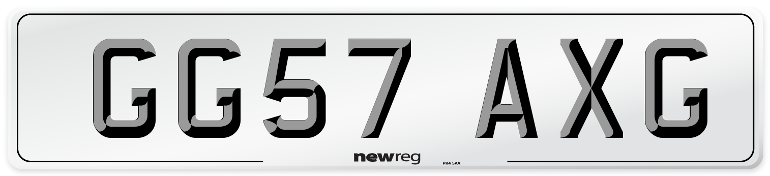 GG57 AXG Number Plate from New Reg